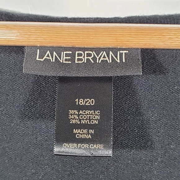 Lane Bryant Woven Sleeveless Cotton Blend Tank Top Black Size 18/20 - Picture 5 of 7